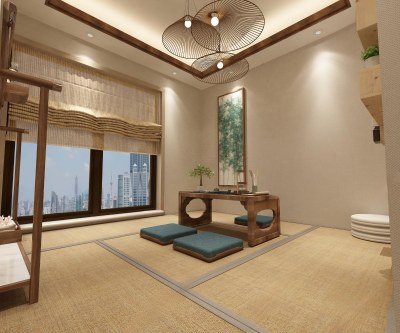 新中式榻榻米多功能空间3D模型下载